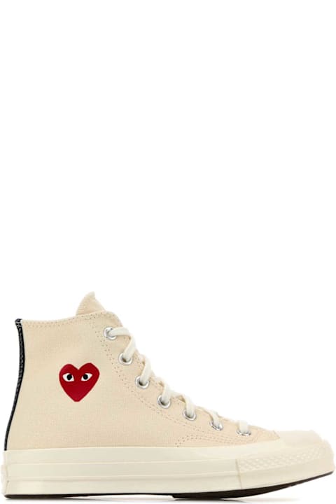 Homeware Comme des Garçons Play Ivory Canvas Comme Des Garã§ons X Converse Sneakers