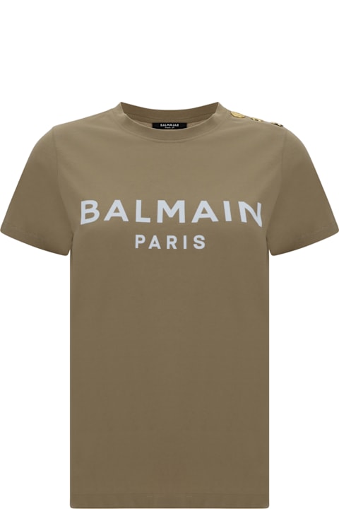 Balmain Topwear for Women Balmain Logo Print T-shirt