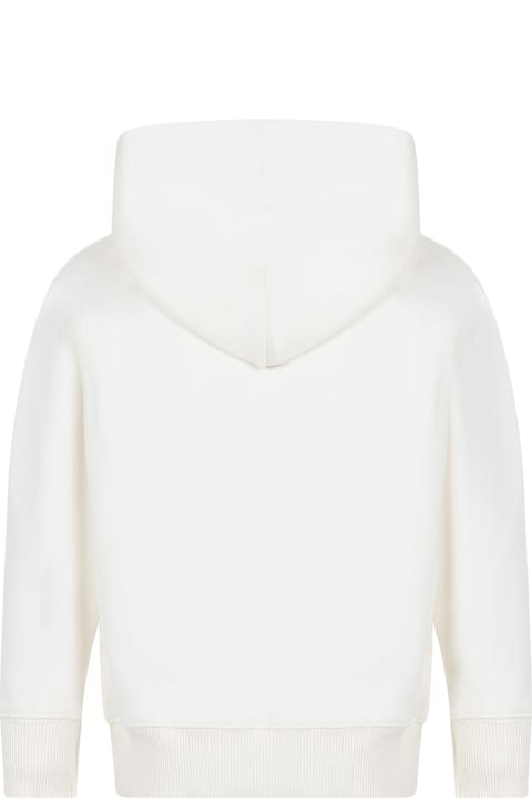 Off-White for Kids Off-White White Sweatshirt For Kids With Logo