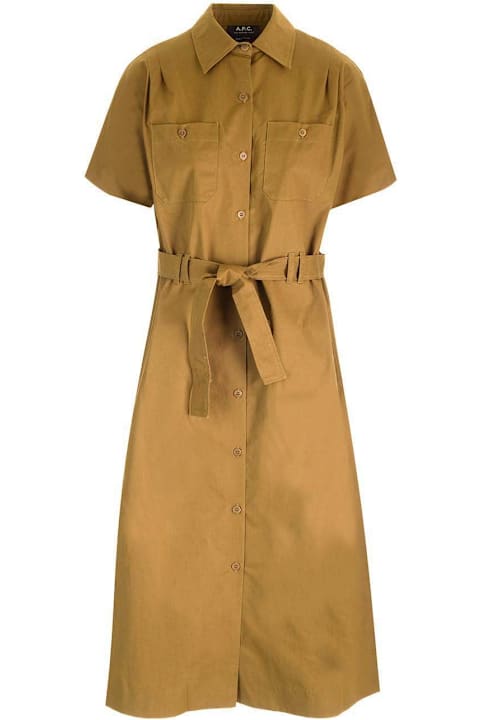 A.P.C. فساتين لـ السيدات A.P.C. "drew" Midi Shirt Dress