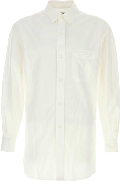Yohji Yamamoto for Women Yohji Yamamoto White Cotton Shirt