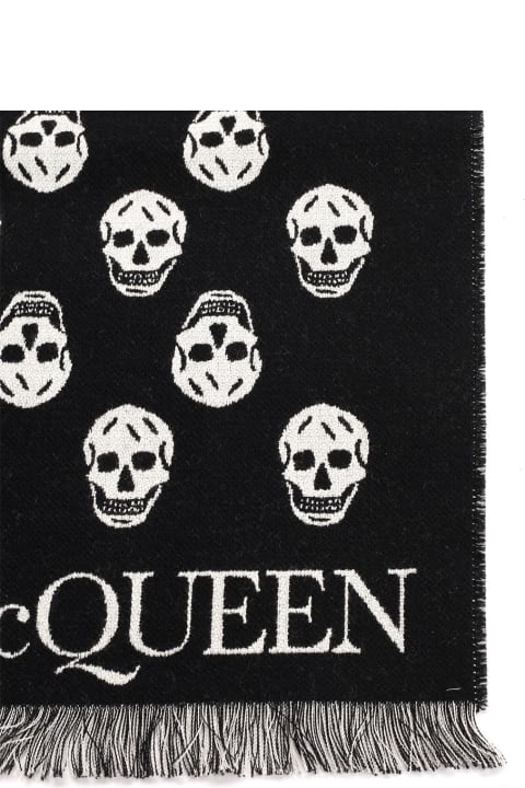 Alexander McQueen Accessories for Men Alexander McQueen Black 'skull Double-face' Scarf