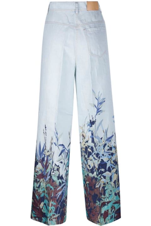 Forte_Forte Pants & Shorts for Women Forte_Forte Heaven-printed Wide-leg Jeans