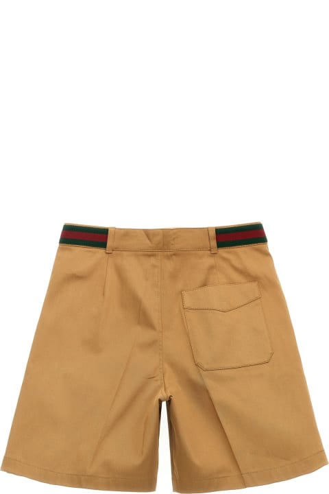 Bottoms for Boys Gucci Web Ribbon Bermuda Shorts