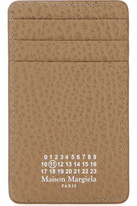 ウィメンズ Maison Margielaの財布 Maison Margiela Beige Leather Card Holder