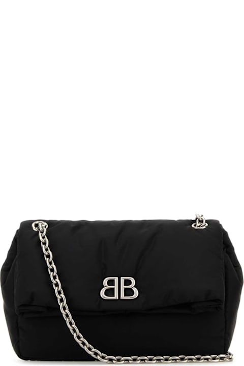 Balenciaga لـ Women Balenciaga Black Nylon Monaco Shoulder Bag