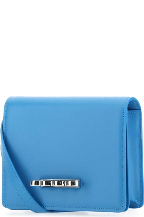 Sale for Women Alexander McQueen Light-blue Leather The Four Ring Clutch