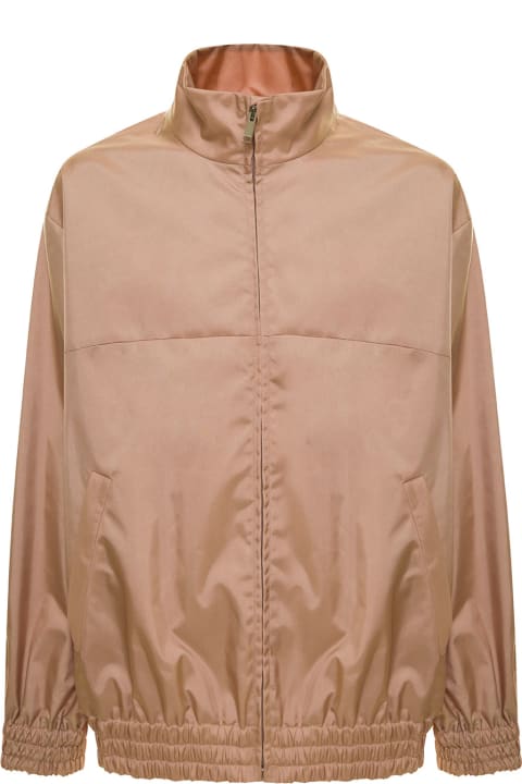 メンズ コート＆ジャケット Valentino Garavani Beige Drop-shoulder Lightweight Jacket In Polyester Man
