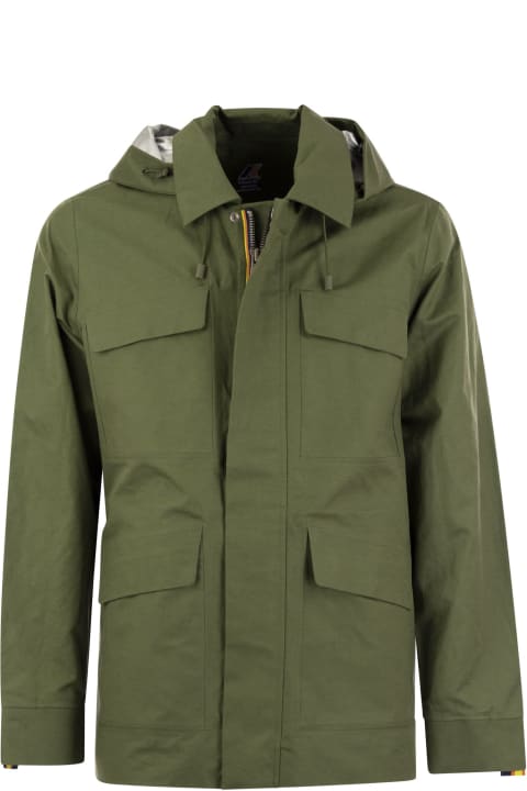 K-Way Clothing for Men K-Way Erhal Linen Blend 2l - Hooded Jacket