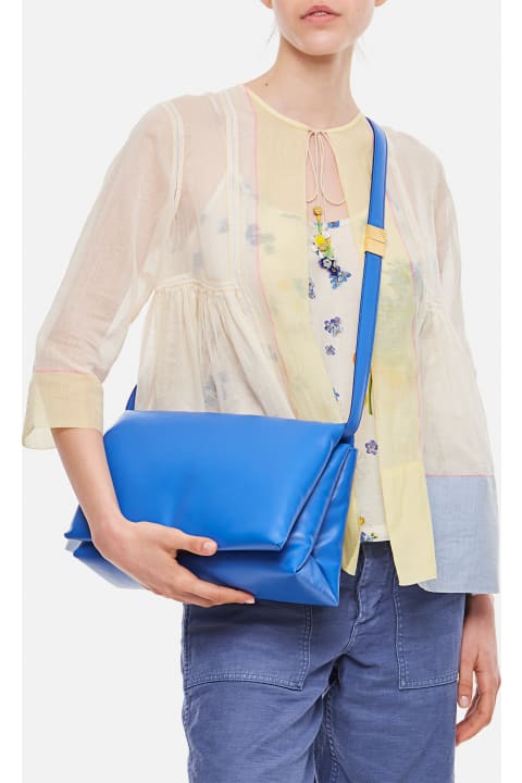 Homeware Marni Large Prisma Leather Shoulder Bag