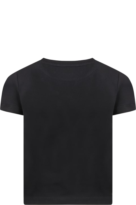 Black T-shirt For Girl With Logo