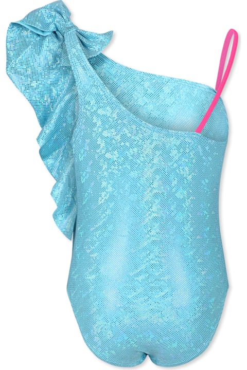 أدوات منزلية Billieblush Light Blue Swimsuit For Girl With Bow