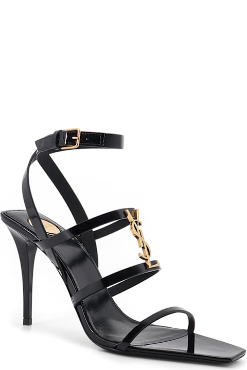 Saint Laurent Cassandre Patent Leather Sandals