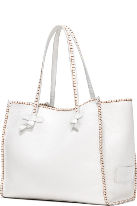 Fashion for Women Gianni Chiarini White Marcella Shopping Bag In Bubble Leather