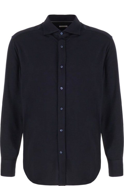 Brunello Cucinelli Clothing for Men Brunello Cucinelli Spread-collared Buttoned Shirt