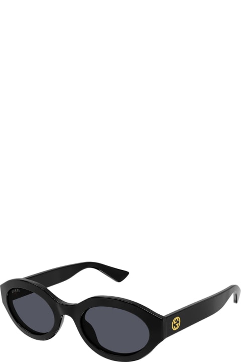 Accessories for Women Gucci Eyewear Gg1579s Line Gg Logo 001 Black Grey Sunglasses
