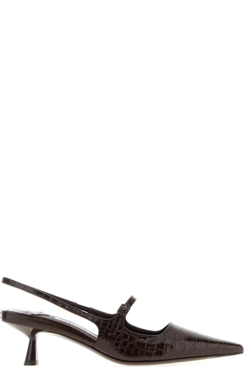 Jimmy Choo for Kids Jimmy Choo Chocolate Leather Didi 45 Pumps