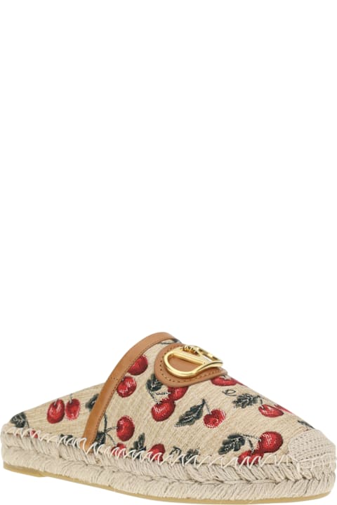 Valentino Garavani لـ Women Valentino Garavani Vlogo Cherryfic Espadrilles Mules