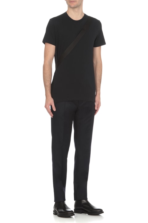 Jil Sander Topwear for Men Jil Sander Black Cotton T-shirt