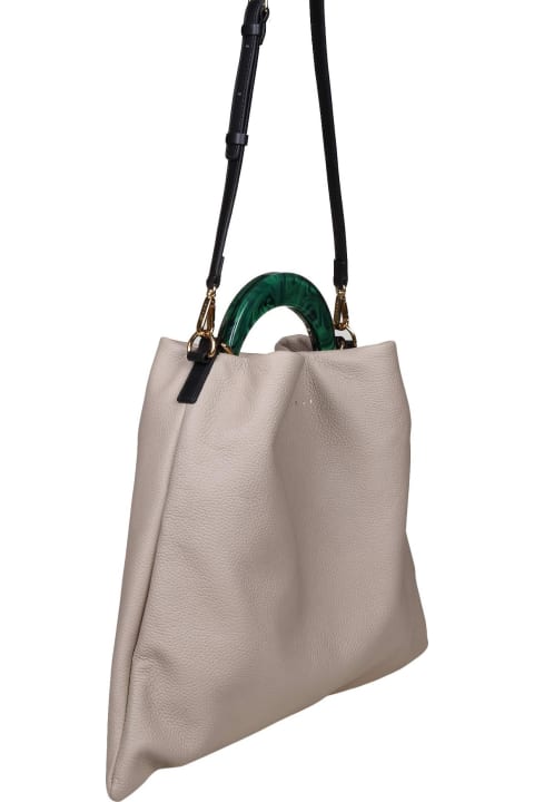 Marni Bags for Women Marni Hobo Bag In Calfskin With Resin Handle