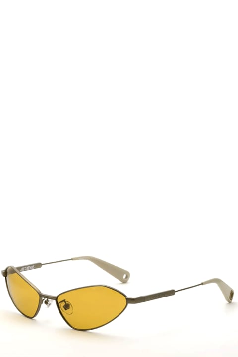 Eyewear for Women Jacquemus Bambino Metal - Matt Putty / Amber Lens Sunglasses