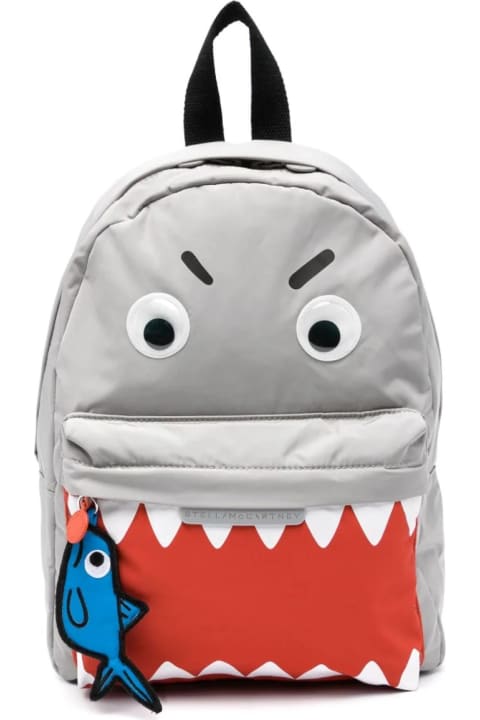 Fashion for Women Stella McCartney Kids Grey Backpack With Shark Print