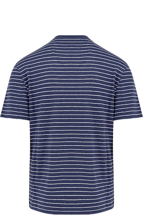 メンズ Brunello Cucinelliのトップス Brunello Cucinelli Striped Linen Stretch Jersey T-shirt