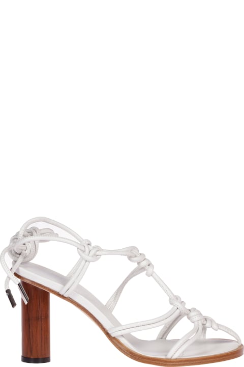 Rovena Sandals With Front Knot Detail And Heel