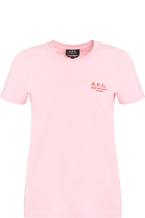 A.P.C. Topwear for Women A.P.C. Denise Cotton Crew-neck T-shirt