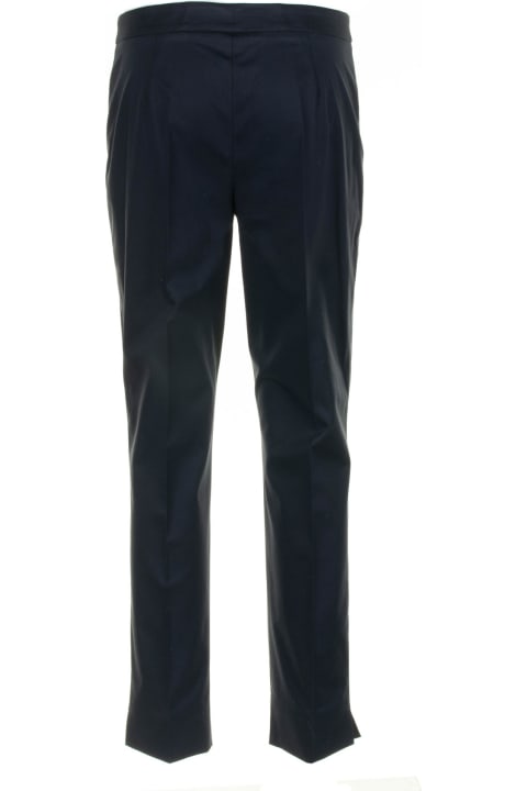 Eleventy Pants & Shorts for Women Eleventy Navy Blue Cotton Trousers