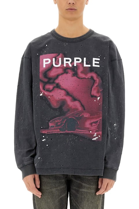 Purple Brand Fleeces & Tracksuits for Men Purple Brand Jersey Sweatshirt