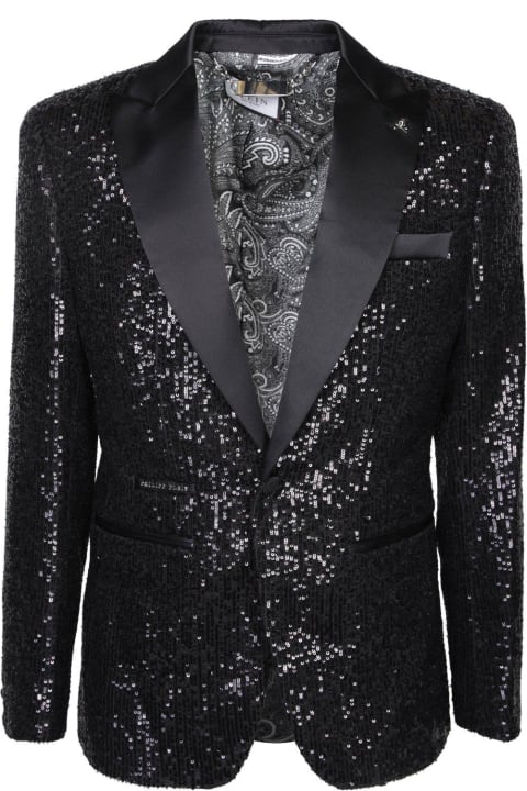 インテリア Philipp Plein Sequinned Single-breasted Blazer