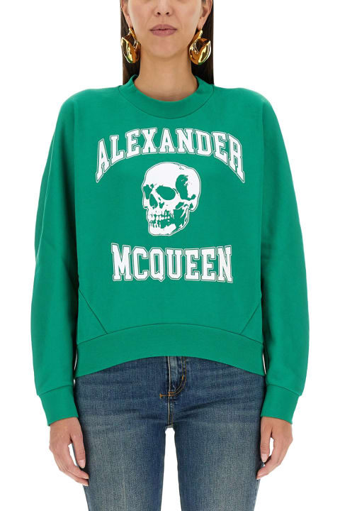 Alexander McQueen Fleeces & Tracksuits for Women Alexander McQueen Varsiity Skull Sweatshirt