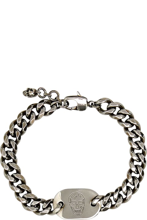 インテリア Alexander McQueen Silver Metal Bracelet