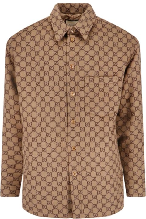 メンズ新着アイテム Gucci 'gg' Padded Shirt Jacket