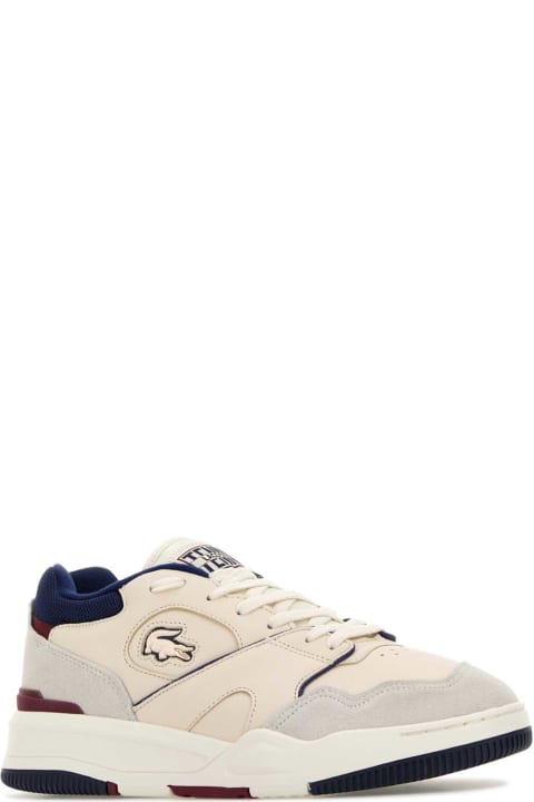 Lacoste أحذية لـ القسم الرجالي Lacoste Ivory Leather Lineshot Sneakers