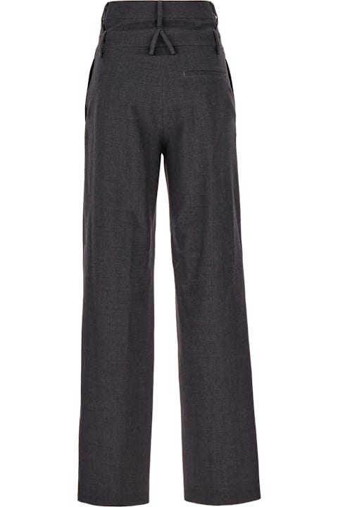 AMBUSH Pants & Shorts for Women AMBUSH Dark Grey Wool Pant