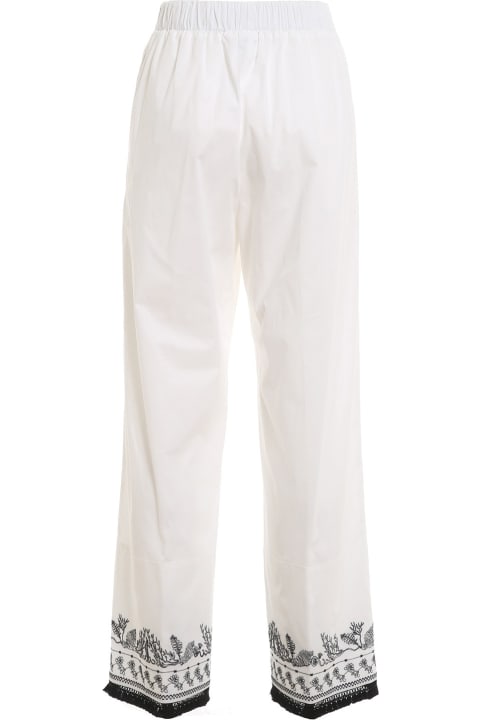 Pantalone Bianco Con Ricamo 1624311441