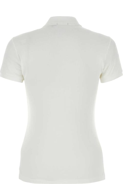 Polo Ralph Lauren Topwear for Women Polo Ralph Lauren White Stretch Piquet Polo Shirt