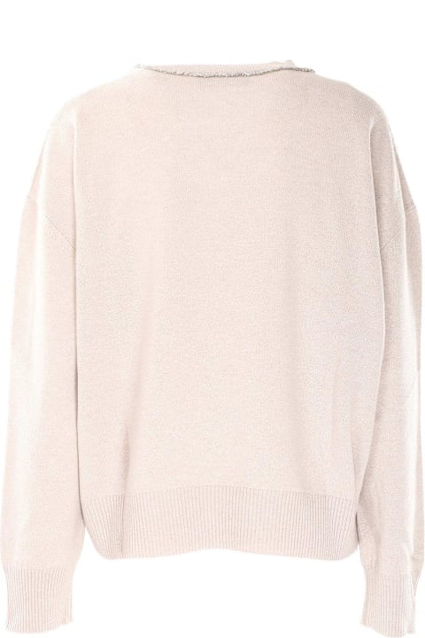 Fabiana Filippi Sweaters for Women Fabiana Filippi Sequin-detailed V-neck Knitted Jumper