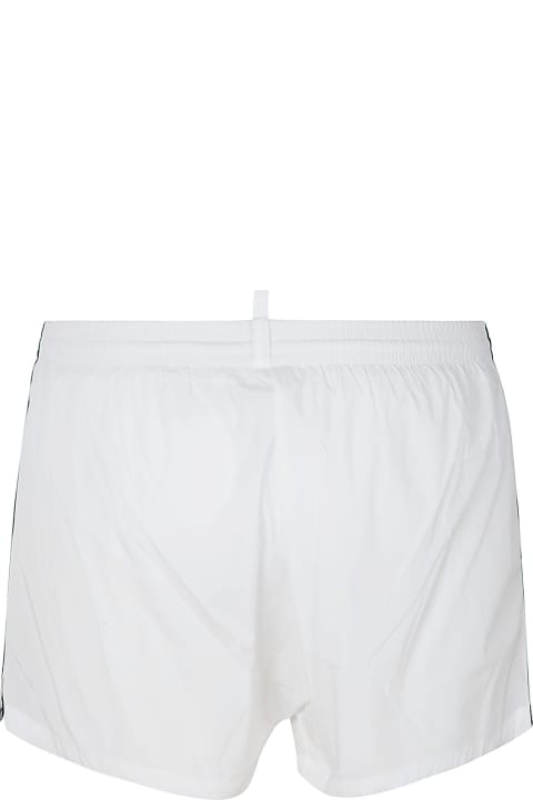 Dsquared2 Pants for Men Dsquared2 Stripe Sided Logo Detail Swim Shorts