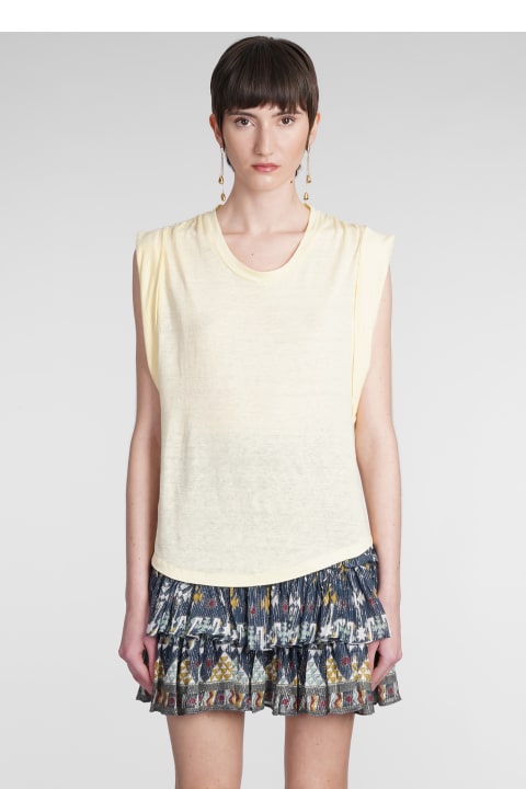 Kotty T-shirt In Yellow Linen