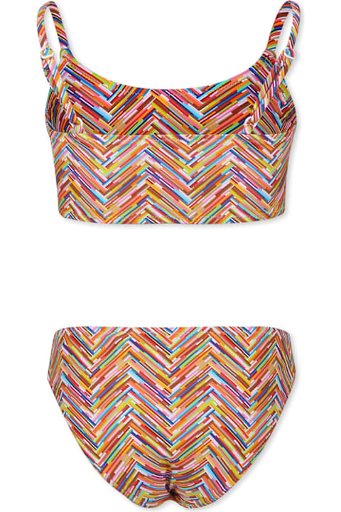 Missoni for Kids Missoni Multicolor Bikini For Girl With Motif Chevron