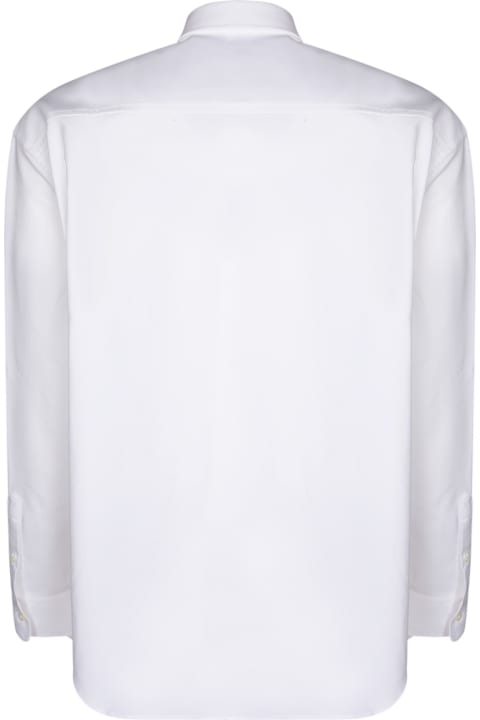 Ami Alexandre Mattiussi Shirts for Men Ami Alexandre Mattiussi Ami Paris White Shirt With Red Logo