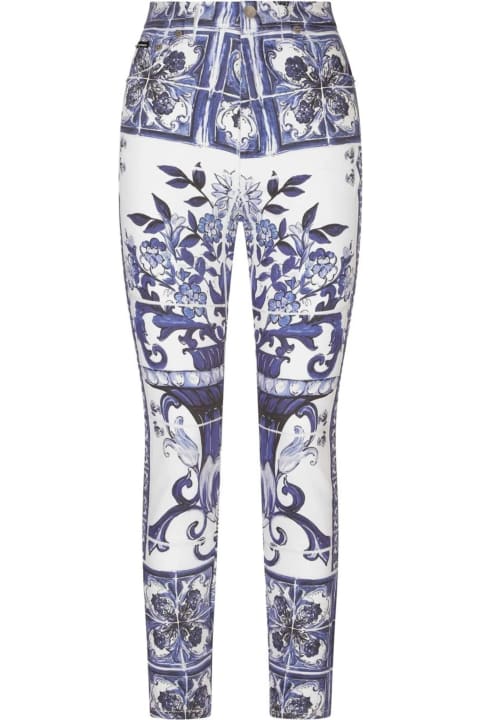 Dolce & Gabbana Pants & Shorts for Women Dolce & Gabbana Pantaloni 5 Tasche St Maiolica