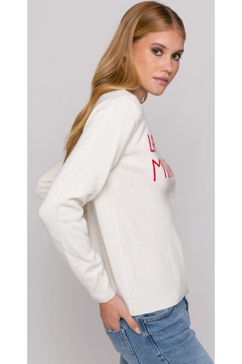 Homeware MC2 Saint Barth Woman Sweater With La Milanese Embroidery | Michela Proietti Co-lab