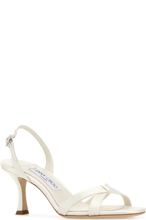 Jimmy Choo Ivory Satin Elsy 70 Sandals