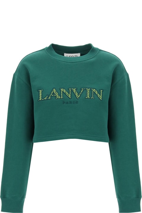 Lanvin Fleeces & Tracksuits for Women Lanvin Cropped Sweatshirt With Embroidered Logo Patch