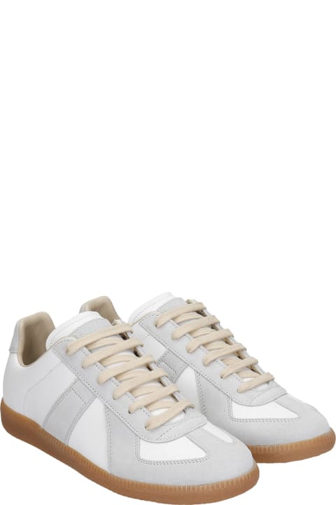 Replica Sneakers In White Leather