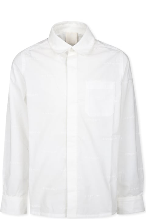 Givenchy Shirts for Boys Givenchy White Shirt For Boy With Logo